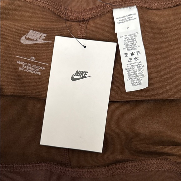 Nike Essential Mid Rise Cotton Blend Bike Shorts Cacao Wow Brown Size 3X NWT - Picture 5 of 7